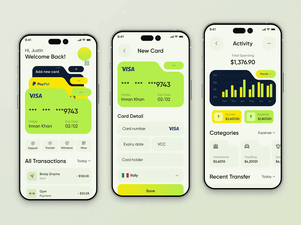 Expense tracker mobile app screenshot